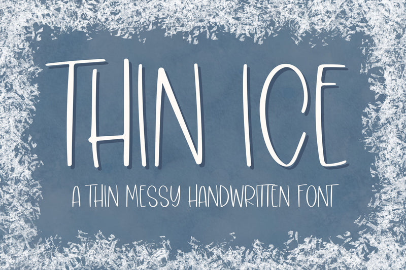 Thin Ice, Fun Handwritten Font for Cricut, Cute Handwriting Font Designing Digitals 