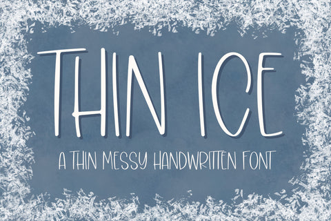 Thin Ice, Fun Handwritten Font for Cricut, Cute Handwriting Font Designing Digitals 