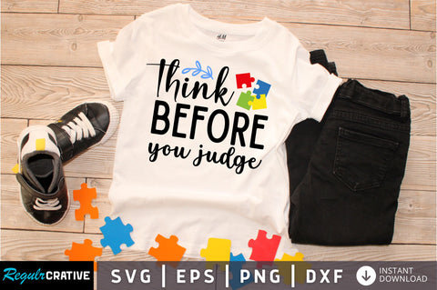Think before you judge svg design SVG Regulrcrative 