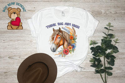 Think Big Aim High Sublimation Boo Bear Designz 