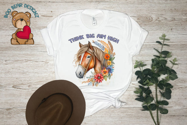 Think Big Aim High Sublimation Boo Bear Designz 