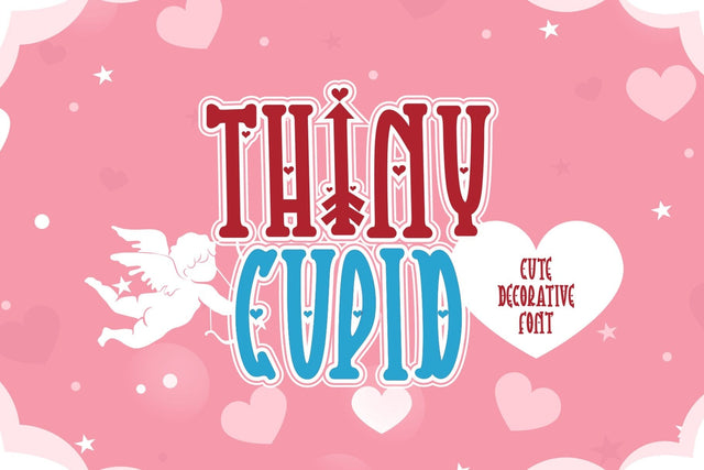 Thiny Cupid - Cute Love Decorative Font Font Mozzatype 