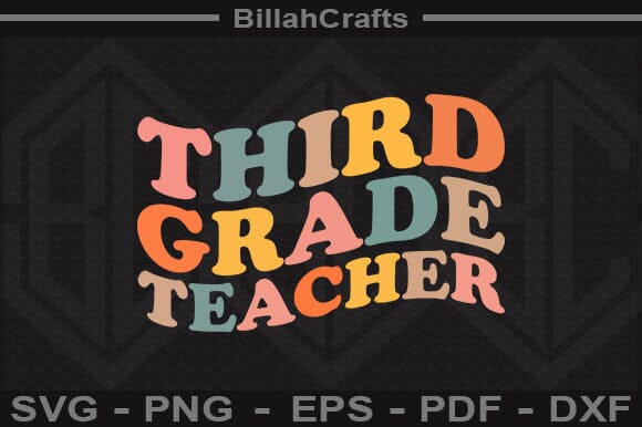 Third Grade Teacher Sublimation Graduate Gift Png SVG BillahCrafts 