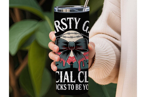 Thirsty Girl Halloween 20oz Tumbler Wrap Sublimation DesignSVG 