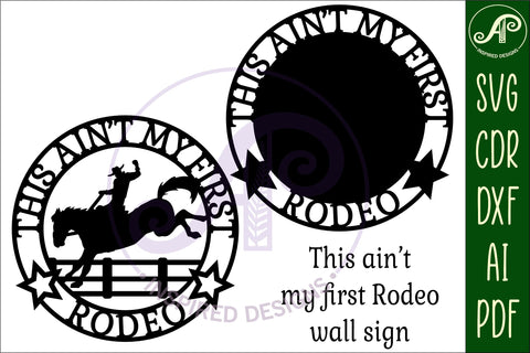 This ain't my first rodeo layered wall art sign, SVG file SVG APInspireddesigns 