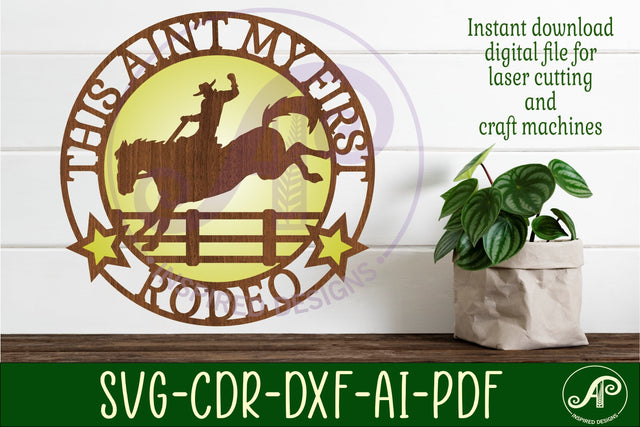 This ain't my first rodeo layered wall art sign, SVG file SVG APInspireddesigns 