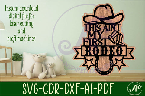 This ain't my first rodeo layered wall art sign, SVG file. SVG APInspireddesigns 