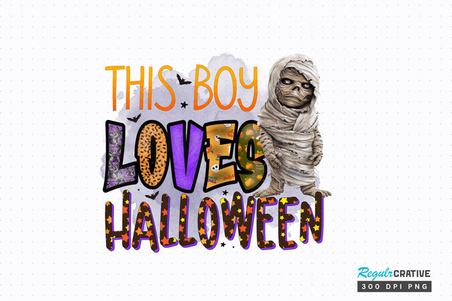 This boy loves halloween Sublimation Design Sublimation Regulrcrative 