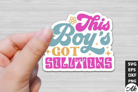 This boy's got solutions Stickers Design SVG akazaddesign 