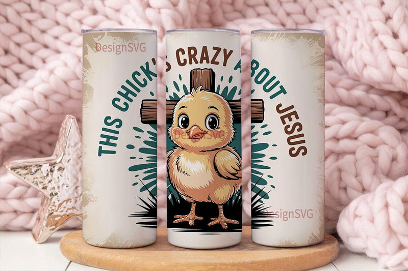 This Chick Loves Jesus Tumbler Wrap Sublimation DesignSVG 