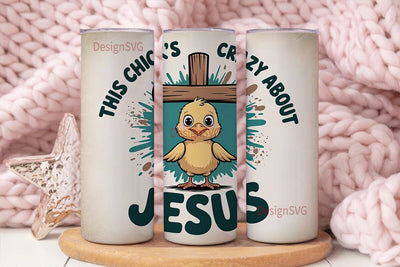 This Chick Loves Jesus Tumbler Wrap Sublimation DesignSVG 