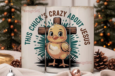 This Chick Loves Jesus Tumbler Wrap Sublimation DesignSVG 