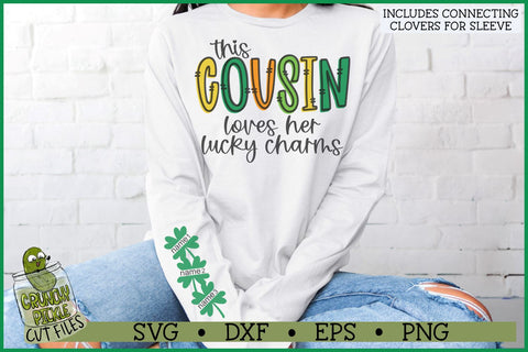 This Cousin Loves Her Lucky Charms on Sleeve SVG File SVG Crunchy Pickle 