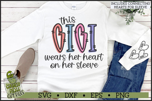 This Gigi Wears Her Heart on Her Sleeve SVG File SVG Crunchy Pickle 