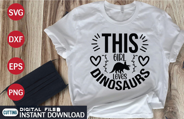 This Girl Loves Dinosaurs svg SVG designer krishna 
