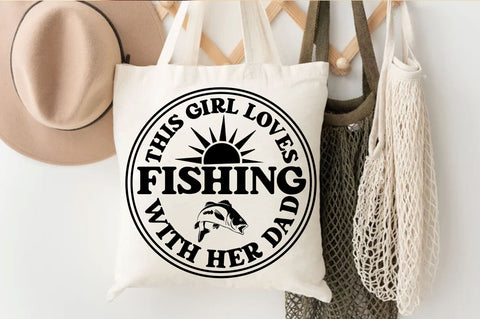 this girl loves fishing with her dad SVG Design SVG Regulrcrative 
