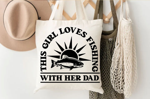 this girl loves fishing with her dad SVG Design SVG Regulrcrative 