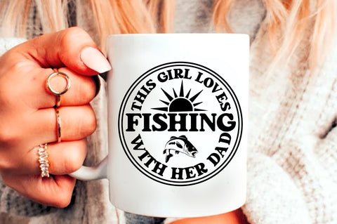 this girl loves fishing with her dad SVG Design SVG Regulrcrative 