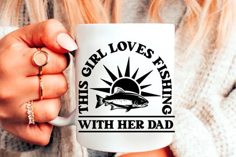 this girl loves fishing with her dad SVG Design SVG Regulrcrative 