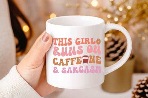 This girl runs on caffeine & sarcasm svg design SVG Regulrcrative 
