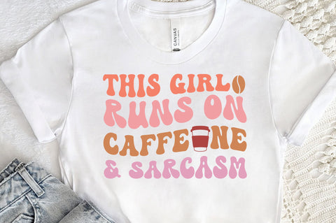 This girl runs on caffeine & sarcasm svg design SVG Regulrcrative 