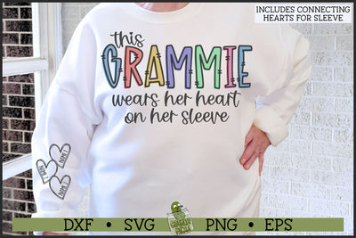 This Grammie Wears Her Heart on Her Sleeve SVG File SVG Crunchy Pickle 