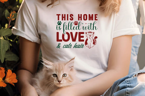 This home is filled with love & cats hair SVG Angelina750 