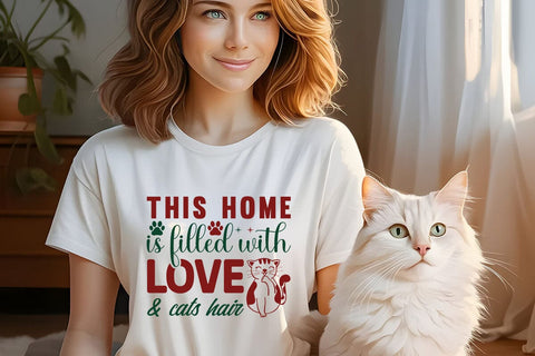 This home is filled with love & cats hair SVG Angelina750 