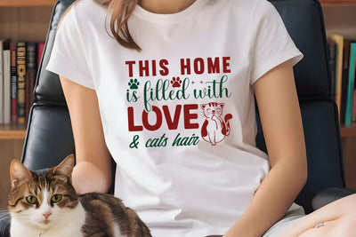 This home is filled with love & cats hair SVG Angelina750 