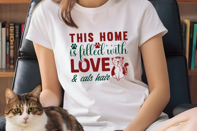 This home is filled with love & cats hair SVG Angelina750 