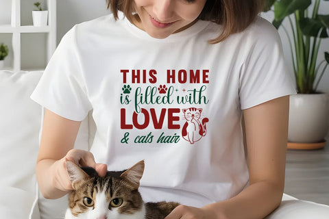 This home is filled with love & cats hair SVG Angelina750 