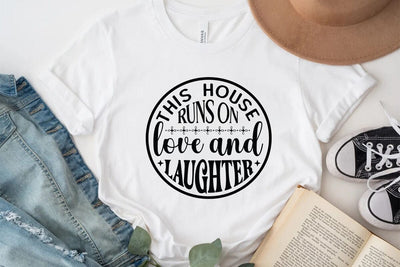 This house runs on love and laughter SVG Angelina750 