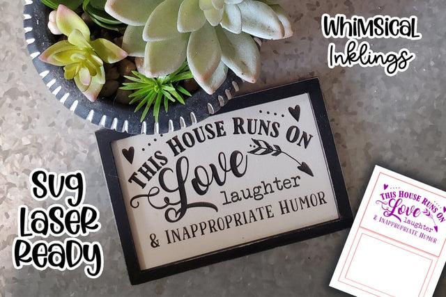 This House Runs on Love SVG SVG Whimsical Inklings 