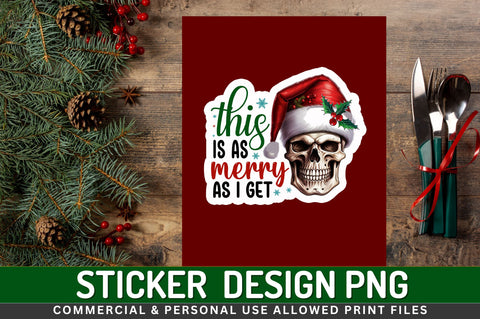 This is as merry Sticker Design Sublimation Regulrcrative 