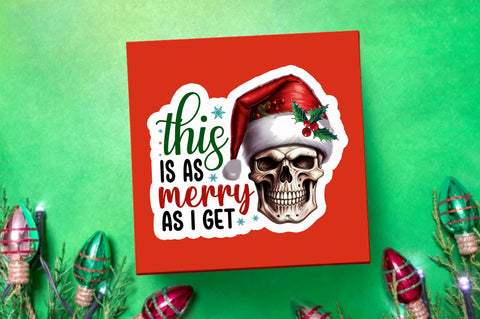 This is as merry Sticker Design Sublimation Regulrcrative 