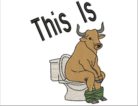 This is BullSh*t Funny Embroidery Design 4 Sizes - File formats in pes,dst,jef,xxx,exp,vip,vp3, Edgy, Boo Sheet, Prank, popular, Trending Embroidery/Applique DESIGNS AestheticdesignsE 