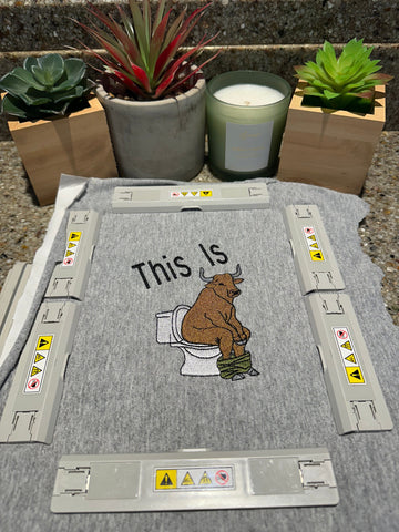 This is BullSh*t Funny Embroidery Design 4 Sizes - File formats in pes,dst,jef,xxx,exp,vip,vp3, Edgy, Boo Sheet, Prank, popular, Trending Embroidery/Applique DESIGNS AestheticdesignsE 