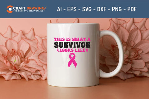 This Is What A Survivor Looks Like Breast Cancer SVG, Pink Awareness Ribbon Svg, Heal Cancer Svg, Cancer Awareness Svg, Fight Cancer Svg, Cancer, Svg Files For Cricut SVG Debashish Barman 