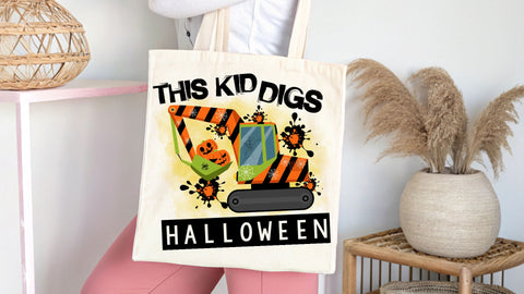 This Kid Digs Halloween PNG, Kids Halloween Sublimation, Construction Truck PNG Sublimation So Fontsy VIP Design Shop 