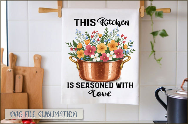 This kitchen is seasoned with love Towel Sublimation Shetara Begum 