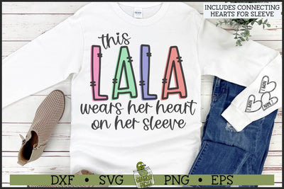 This Lala Wears Her Heart on Her Sleeve SVG File SVG Crunchy Pickle 