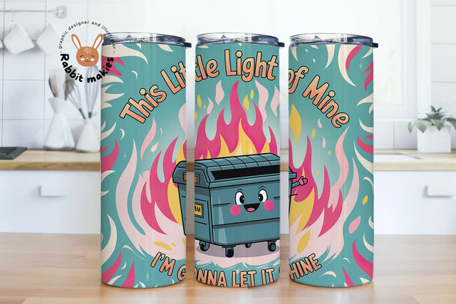 This Little Light of Mine I'm Gonna Let 20oz Sublimation Tumbler Wrap, Digital Download Sublimation Rabbitmakies 