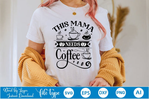 Mama needs coffee Royalty Free Vector Image - VectorStock