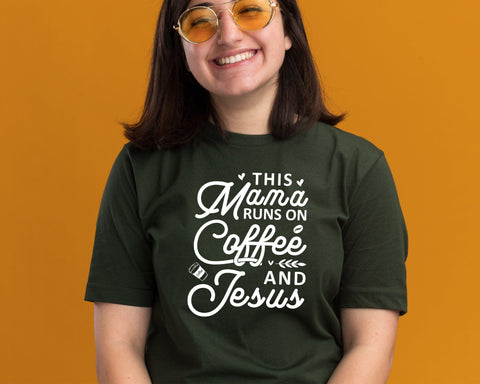 This Mama Runs on Coffee and Jesus Svg, Mom Life svg, Coffee Lover Gifts, Jesus Loves You, Christian Coffee Mug, Svg Files for Cricut SVG DesignDestine 