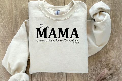 This mama wears her heart on her sleeve Sleeve Svg Design SVG Designangry 
