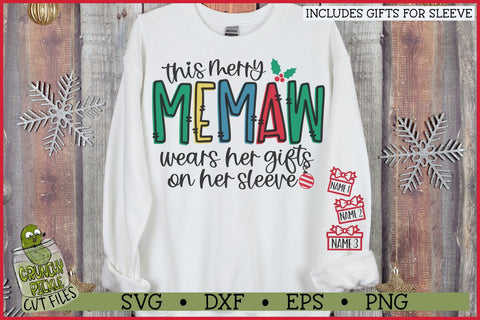 This Merry Memaw Wears Her Gifts on Her Sleeve SVG SVG Crunchy Pickle 