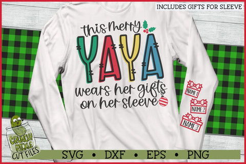 This Merry Yaya Wears Her Gifts on Her Sleeve SVG SVG Crunchy Pickle 