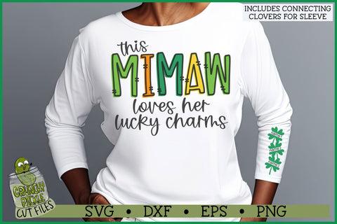 This Mimaw Loves Her Lucky Charms on Sleeve SVG File SVG Crunchy Pickle 