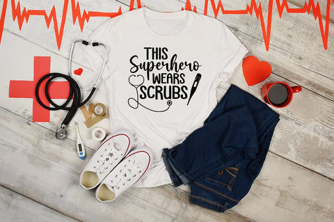 This Superhero Wears Scrubs SVG Design SVG Designangry 