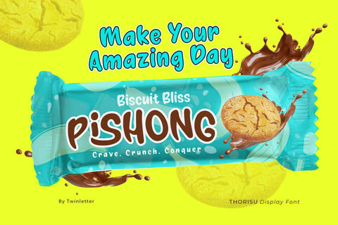 Thorisu - Snack Display Font Font twinletter 
